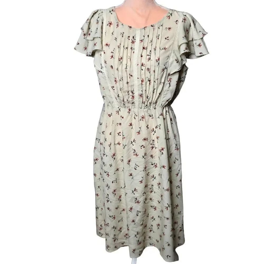 Piper & Scoot Floral Print Midi Dress